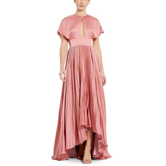 Mac Duggal Dresses & Skirts - Mac Duggal 11637 Pleated Satin A-Line Evening Gown Dusty Rose Pink Size 8 Dress